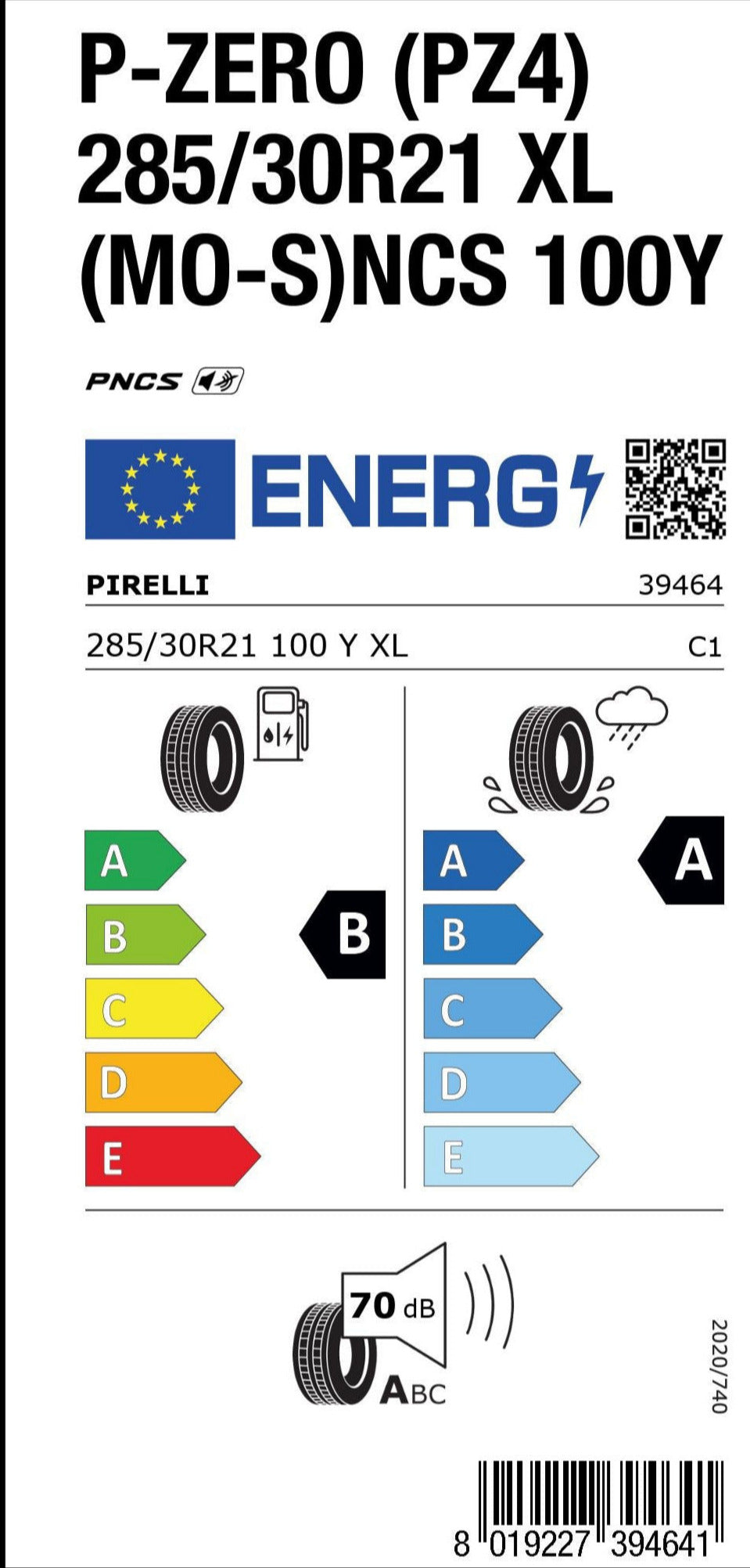 Pirelli P ZERO™ PZ4 | 285/30 R21 (100Y) XL