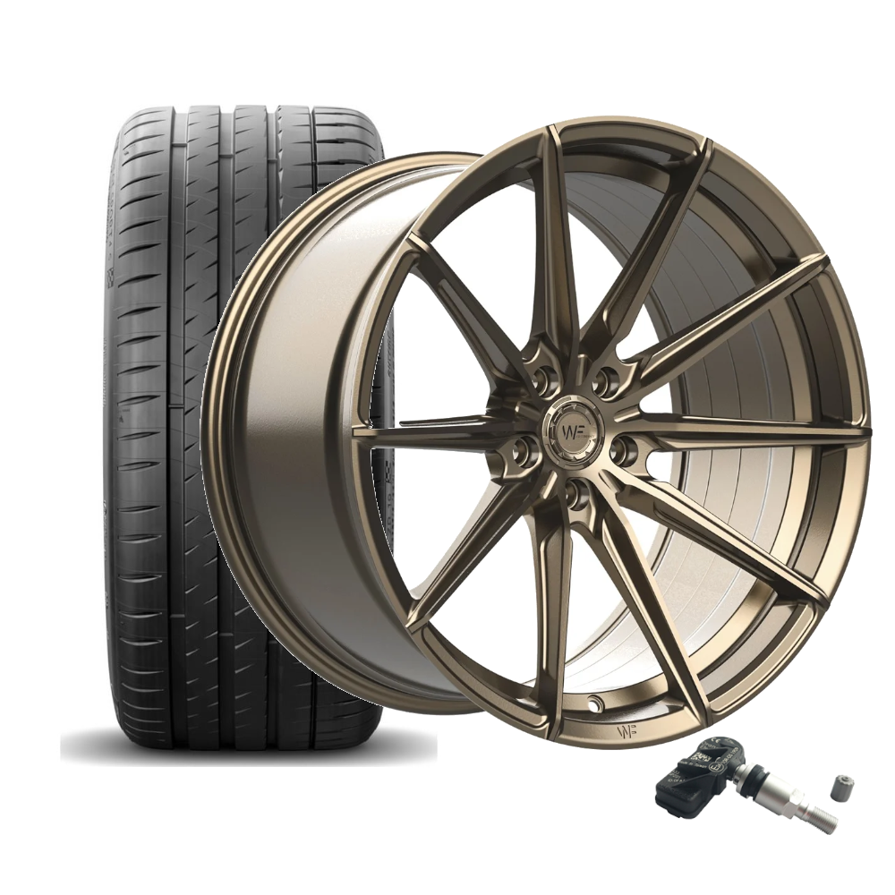 SET | WF CF.3-FF SATIN BRONZE 20" | CONTINENTAL + RDKS | MB E63/E63s (W213)