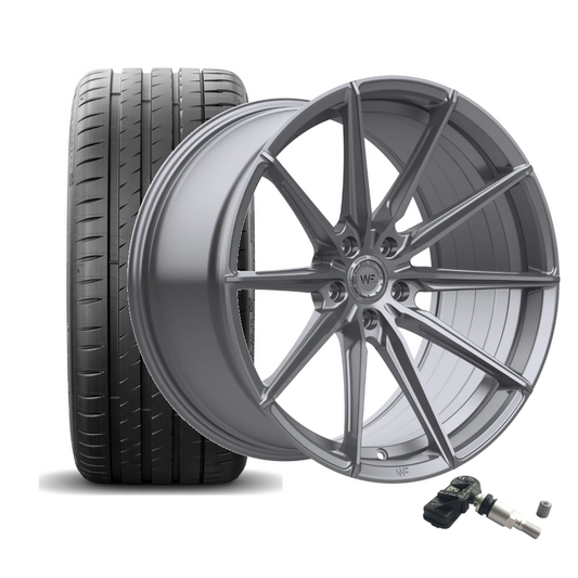 SET | WF CF.3-FF GLOSS STEEL 20" | HANKOOK + RDKS | BMW 6er (F06,F12,F13)