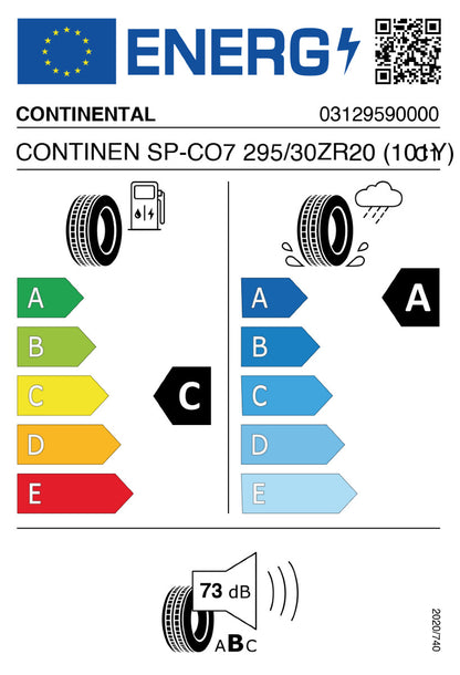 Continental Sportcontact 7 | 295/30 R20 (101Y) XL