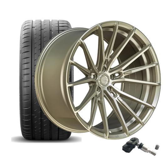 SET | WF CF.4-FF LIGHT GOLD 20" | MICHELIN+ RDKS | BMW M2/M3/M4 (G8X)
