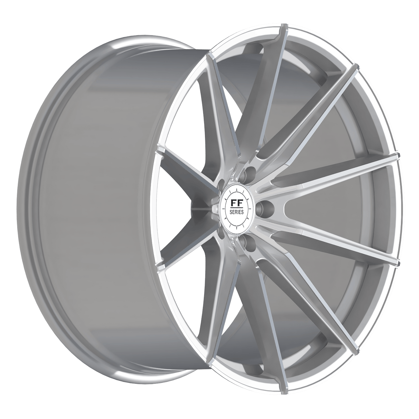 Elegance E1 FL Heavy Deep Concave | 21x11 ET18 5x112 | Hyper Silver Polished Surface