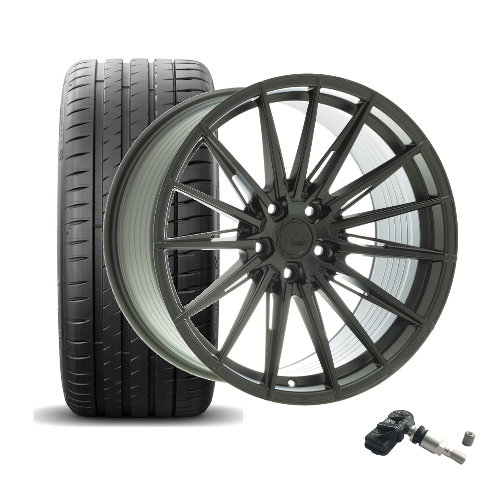 SET | YP Forged+ 1 MATT SCHWARZ SATIN 21" | HANKOOK + RDKS | MB E43/E53 (W213/C238)
