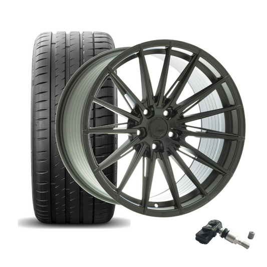SET | YP Forged+ 1 MATT SCHWARZ SATIN 20" | FALKEN + RDKS | AUDI A6+S6/A7+S7 (C7/C8)