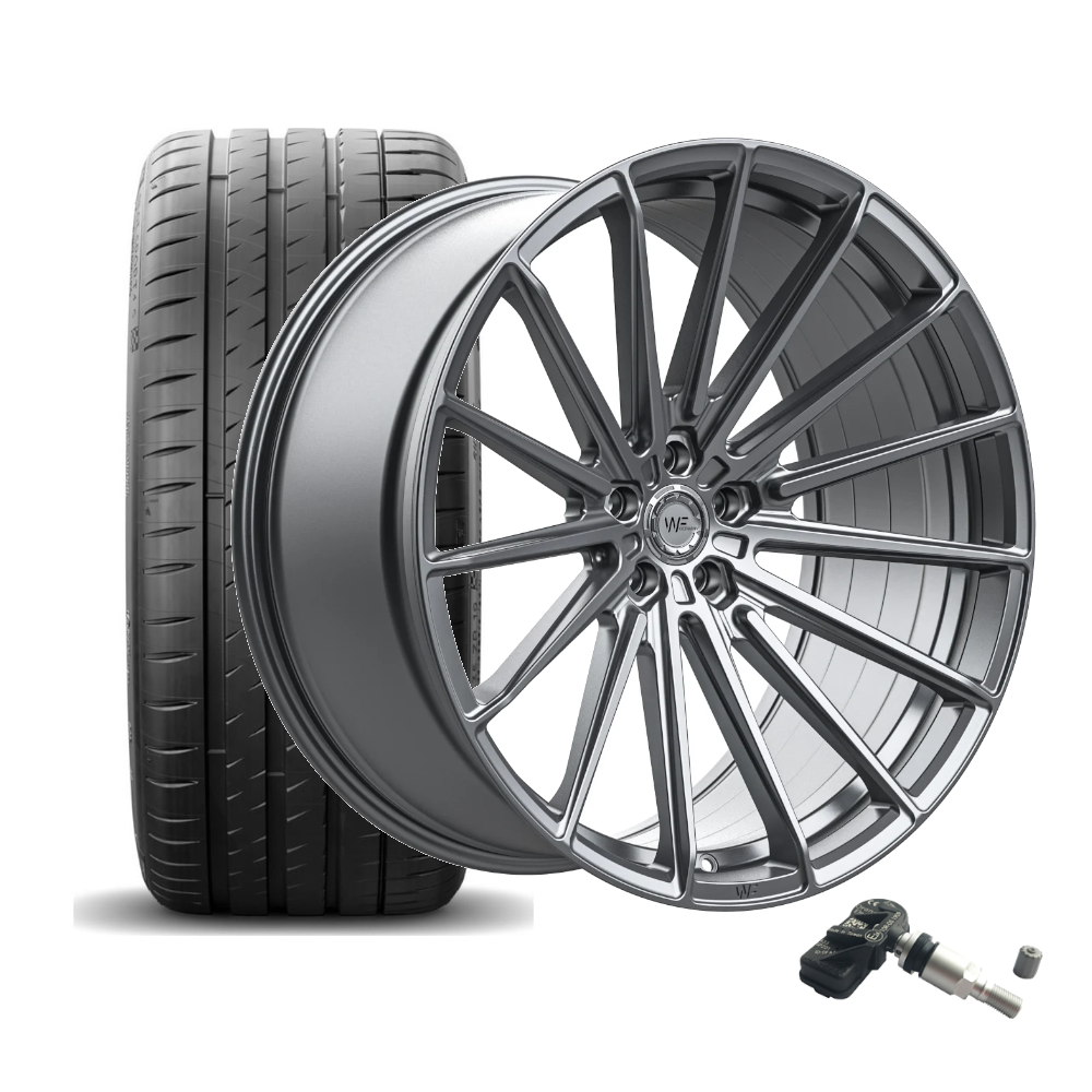 SET | WF X.RSM-FF GLOSS STEEL 23" | CONTINENTAL + RDKS | AUDI RS6/RS7 (C8/F2)