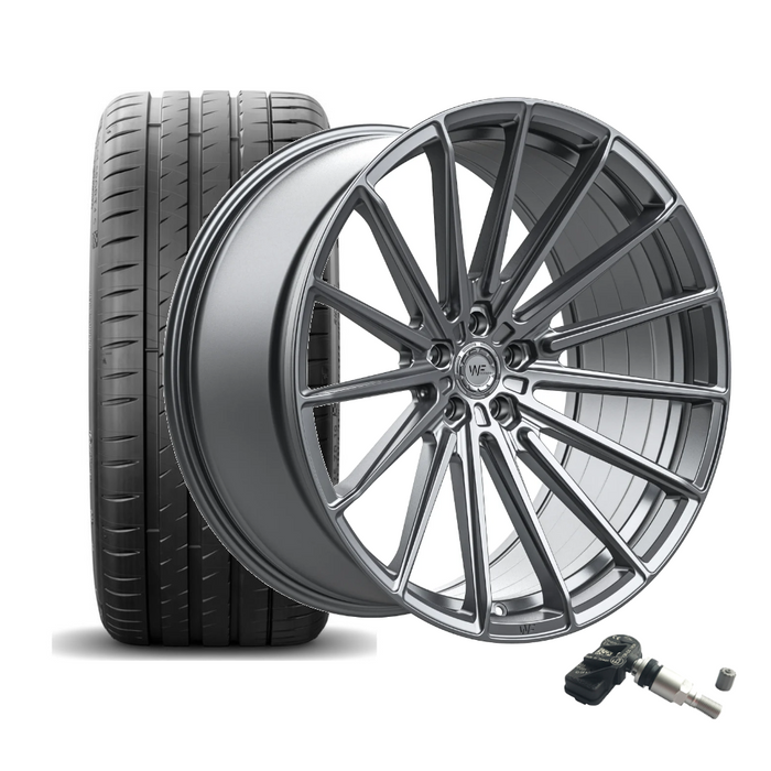 SET | WF X.RSM-FF GLOSS STEEL 23" | CONTINENTAL + RDKS | AUDI RS6/RS7 (C8/F2)
