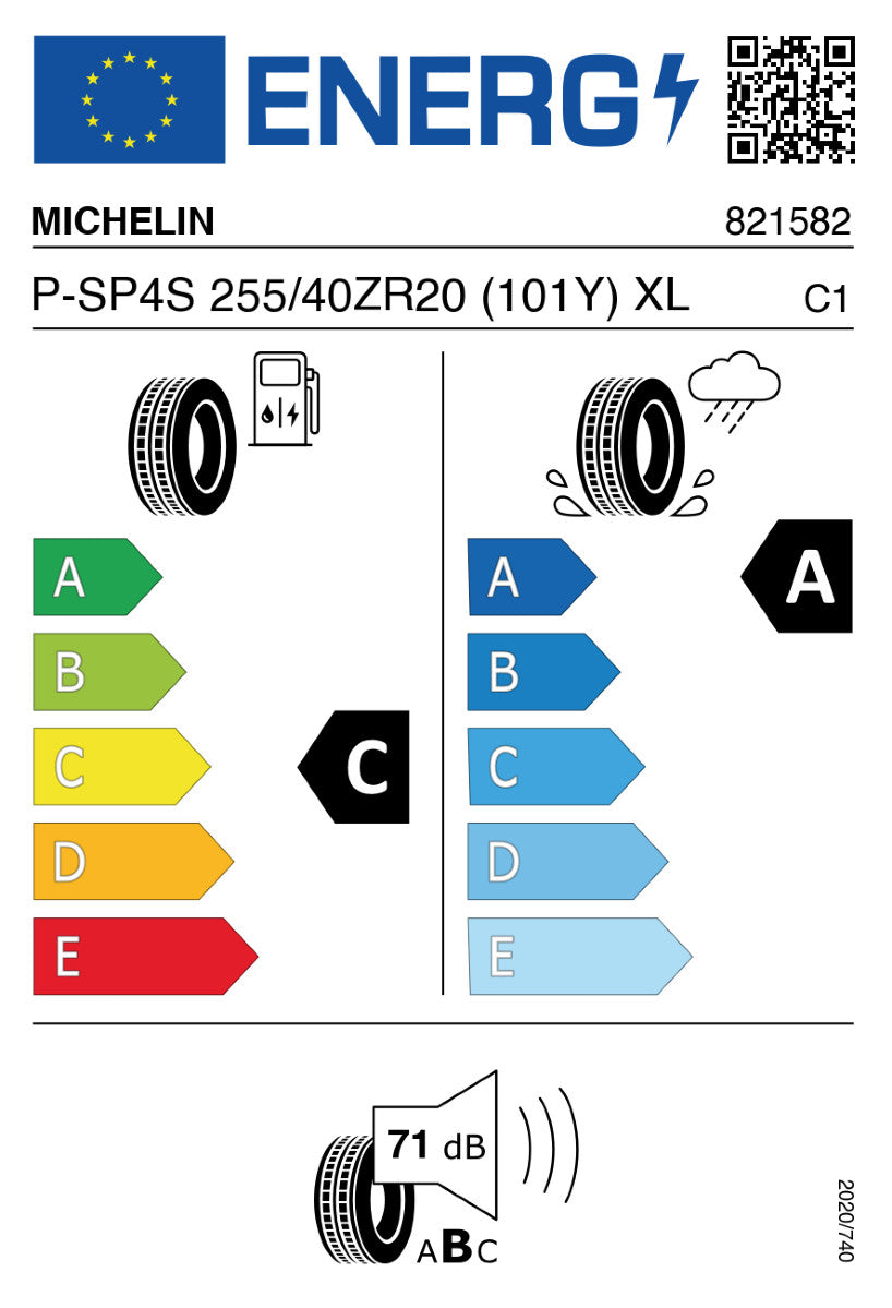 Michelin Pilot Sport 4s | 255/40 R20 (101Y) XL