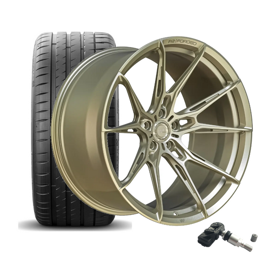 SET | WF R.2-FG LIGHT GOLD 20" | MICHELIN+ RDKS | BMW M2/M3/M4 (G8X)